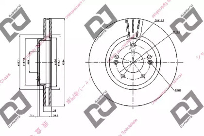 Тормозной диск DJ PARTS BD1690